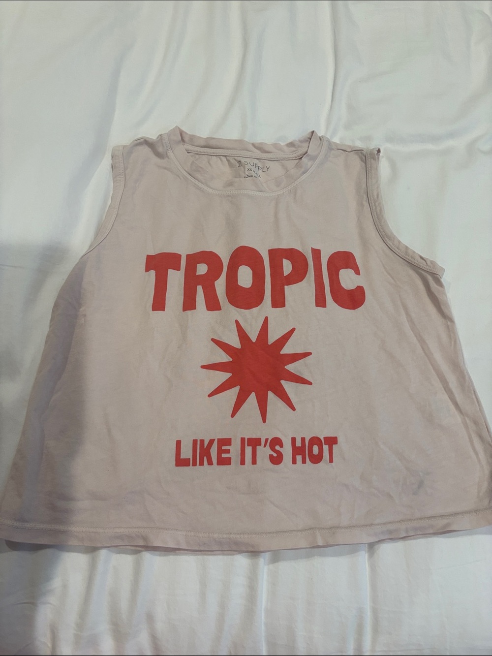 Z Supply Pink Graphic Tank Top tropic like it’s hot